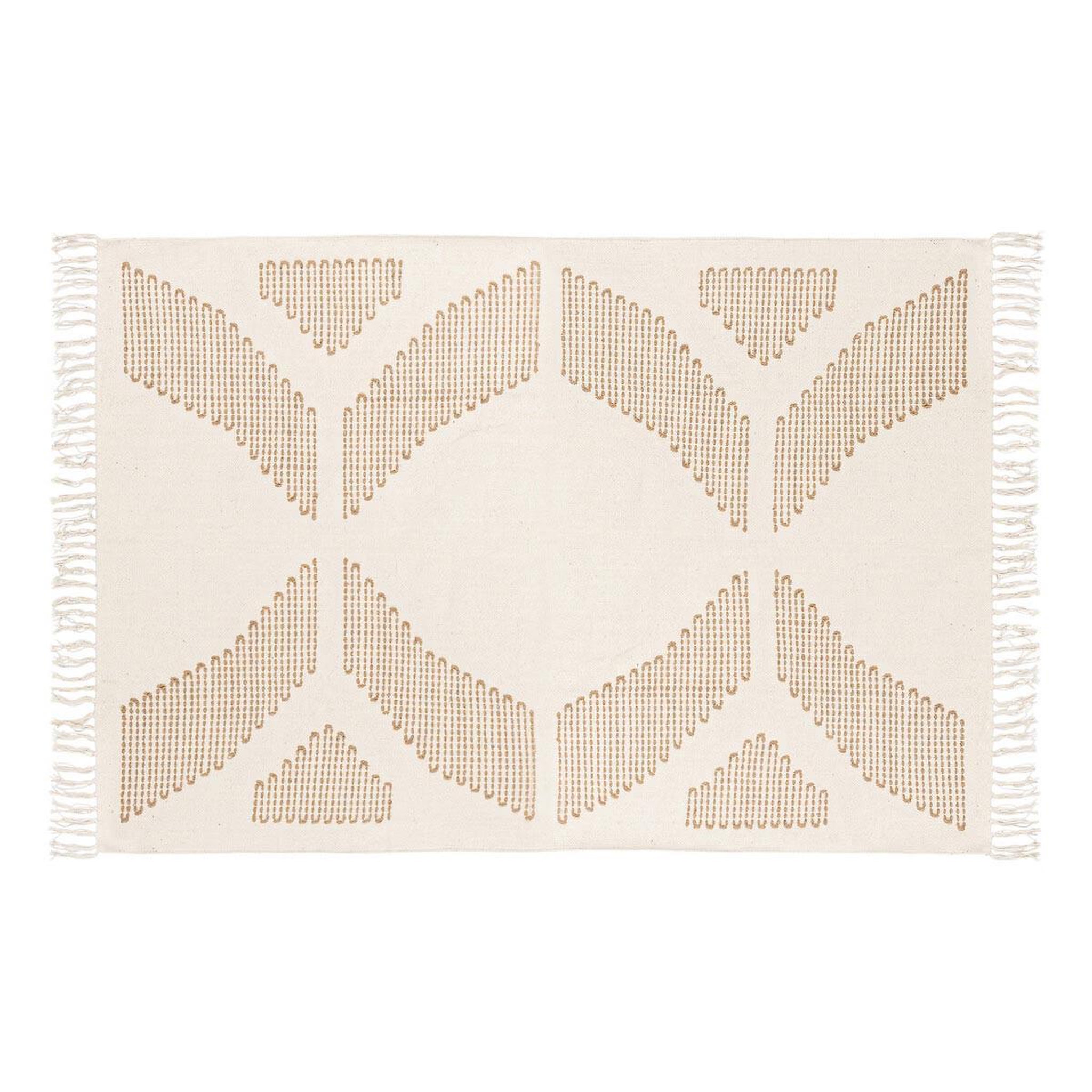 ATMOSPHERA Tapis brodé  inuit dreams  120x170cm blanc