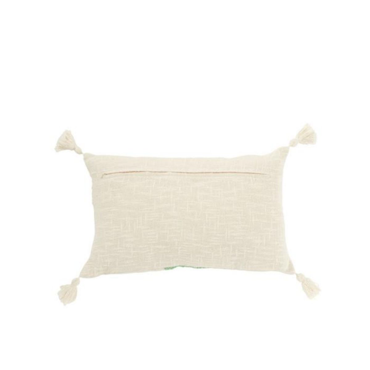 Paris Prix Coussin Déco Ligne  Polly  30x50cm Blanc & Vert