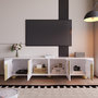 Voir la diapositive 5 : MERAX Meuble tv blanc 180cm mdf