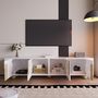 Voir la diapositive 5 : MERAX Meuble tv blanc 180cm mdf