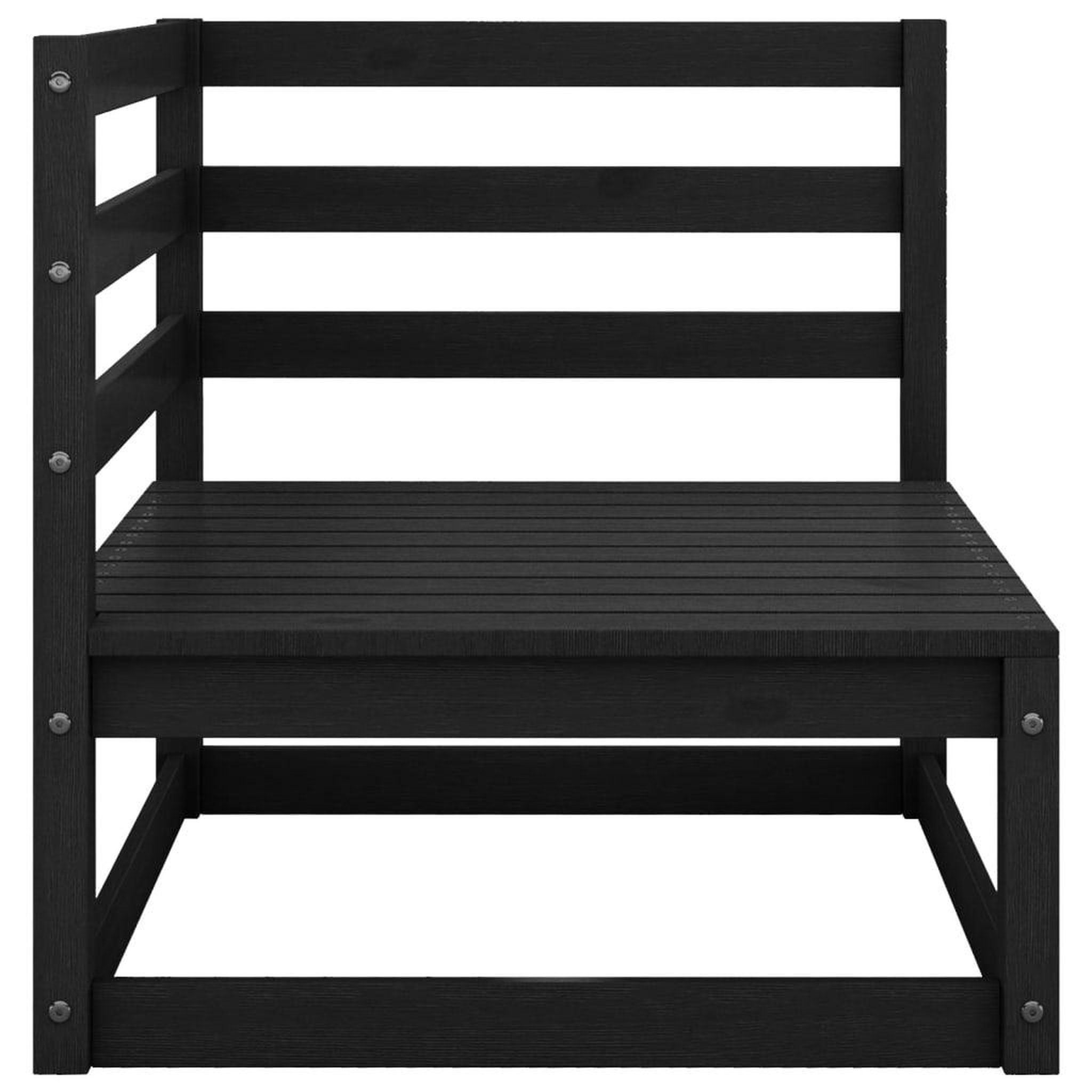 Voir la diapositive 4 : VIDAXL Canape d'angle de jardin coussins anthracite Bois de pin massif