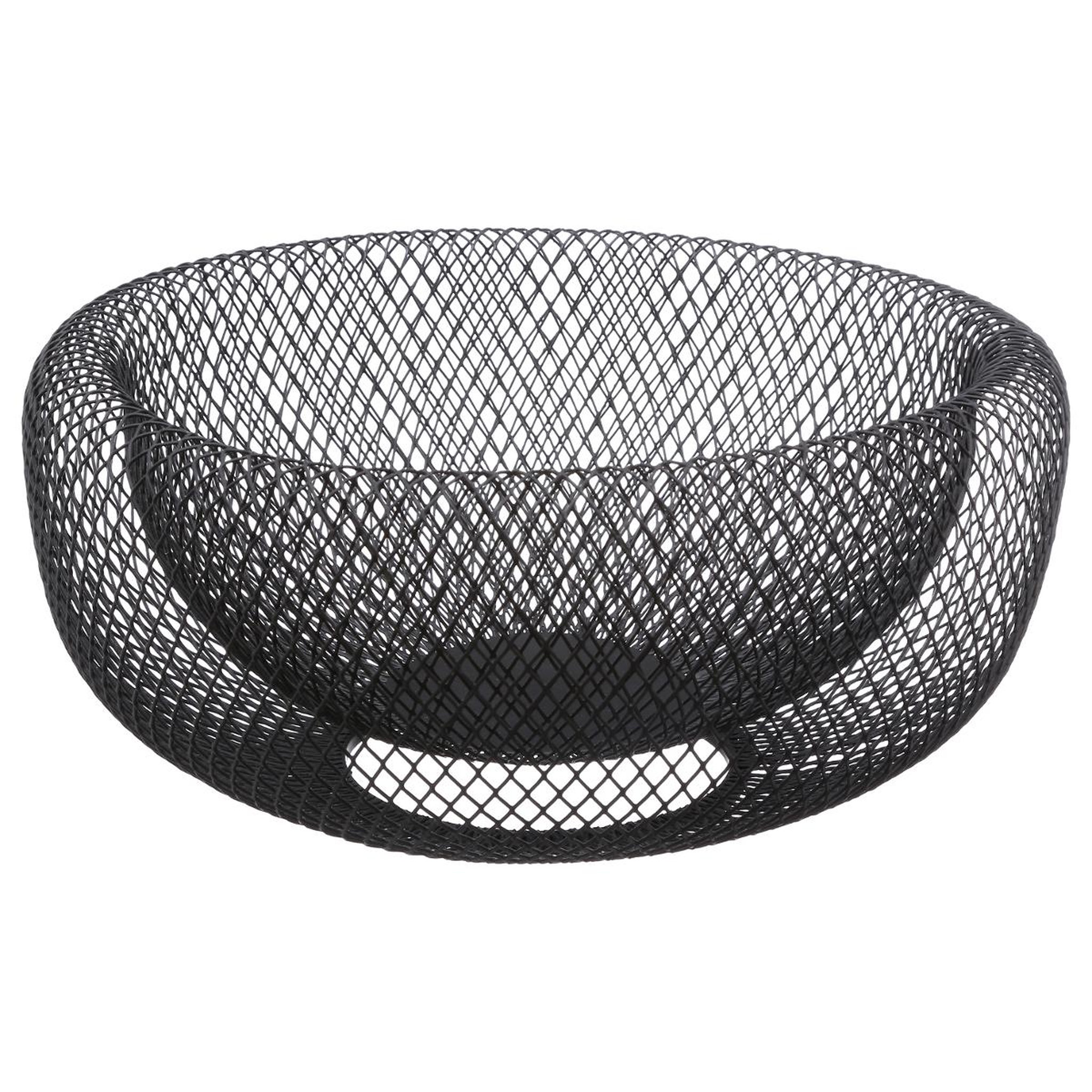 Corbeille noire métal 27 cm