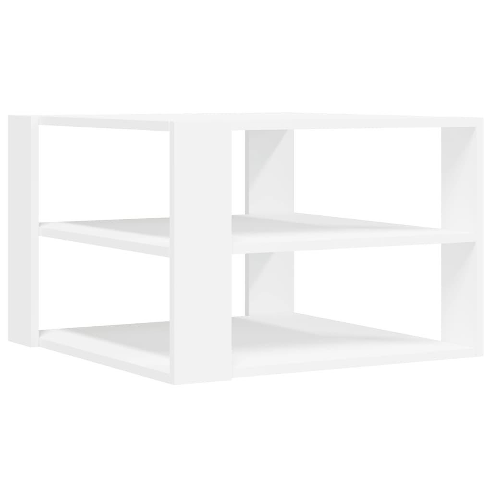 Voir la diapositive 5 : VIDAXL Table basse blanc 59,5x59,5x40 cm bois d'ingenierie