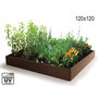 Voir la diapositive 2 : GARDENSTAR Carré Potager - Résine modulable - 120x120x20cm
