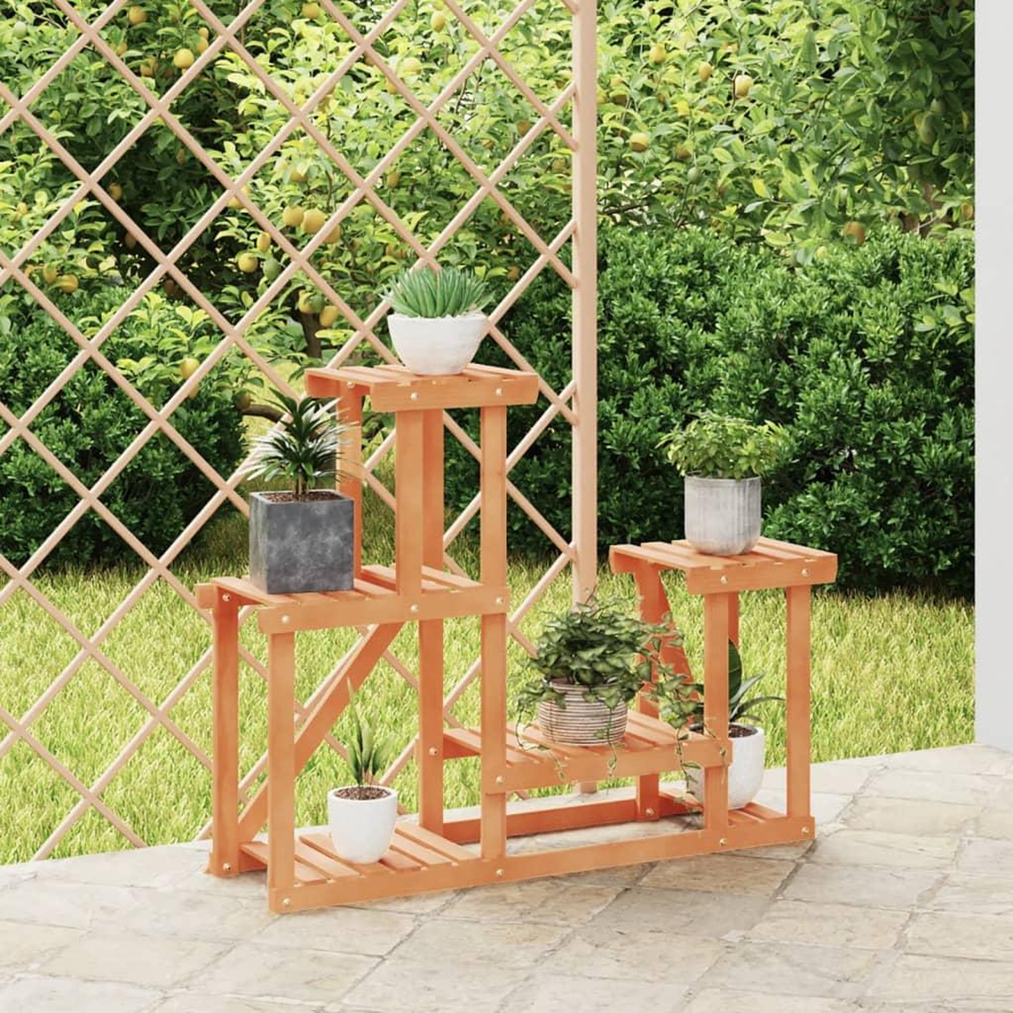 VIDAXL Support a fleurs 90x25x73,5 cm bois massif de sapin