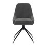 Voir la diapositive 3 : ID MARKET Lot de 4 chaises pivotantes THALYA en velours gris foncé avec accoudoirs
