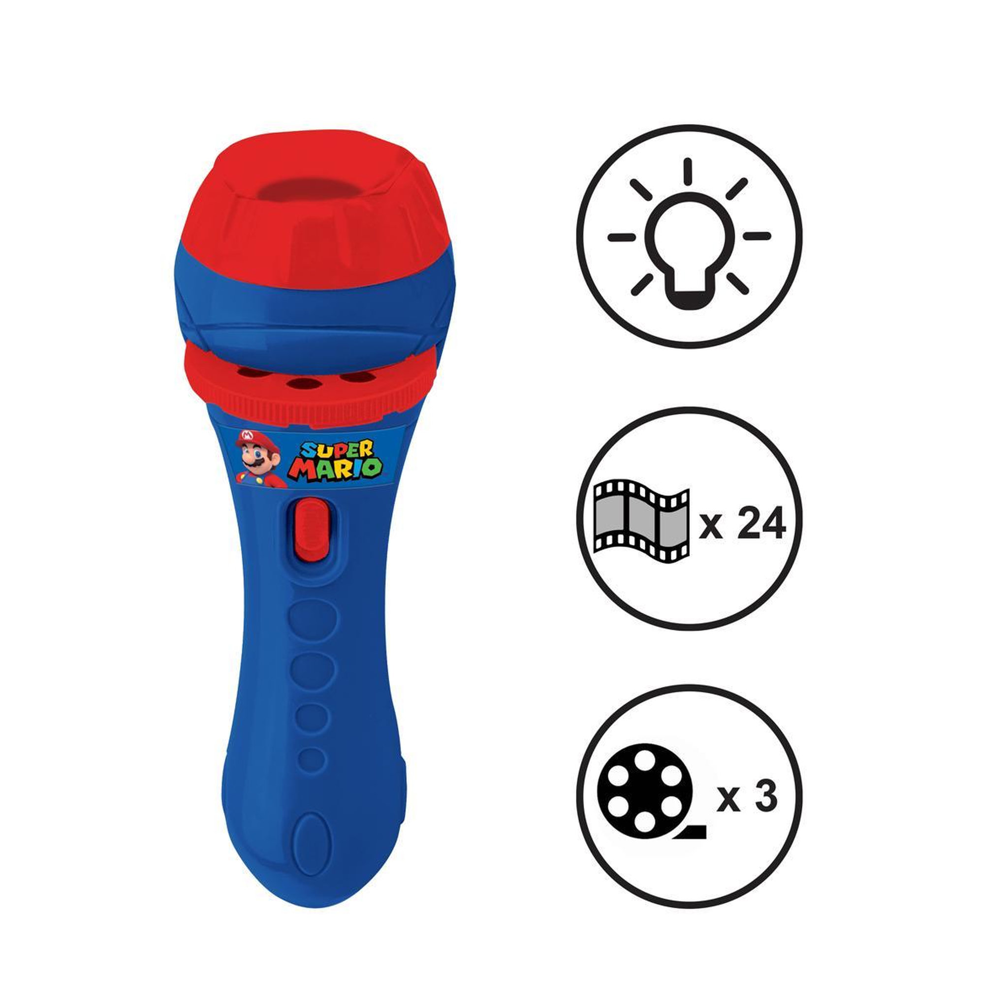 Voir la diapositive 2 : Lexibook Projecteur à histoires et lampe torche Super Mario