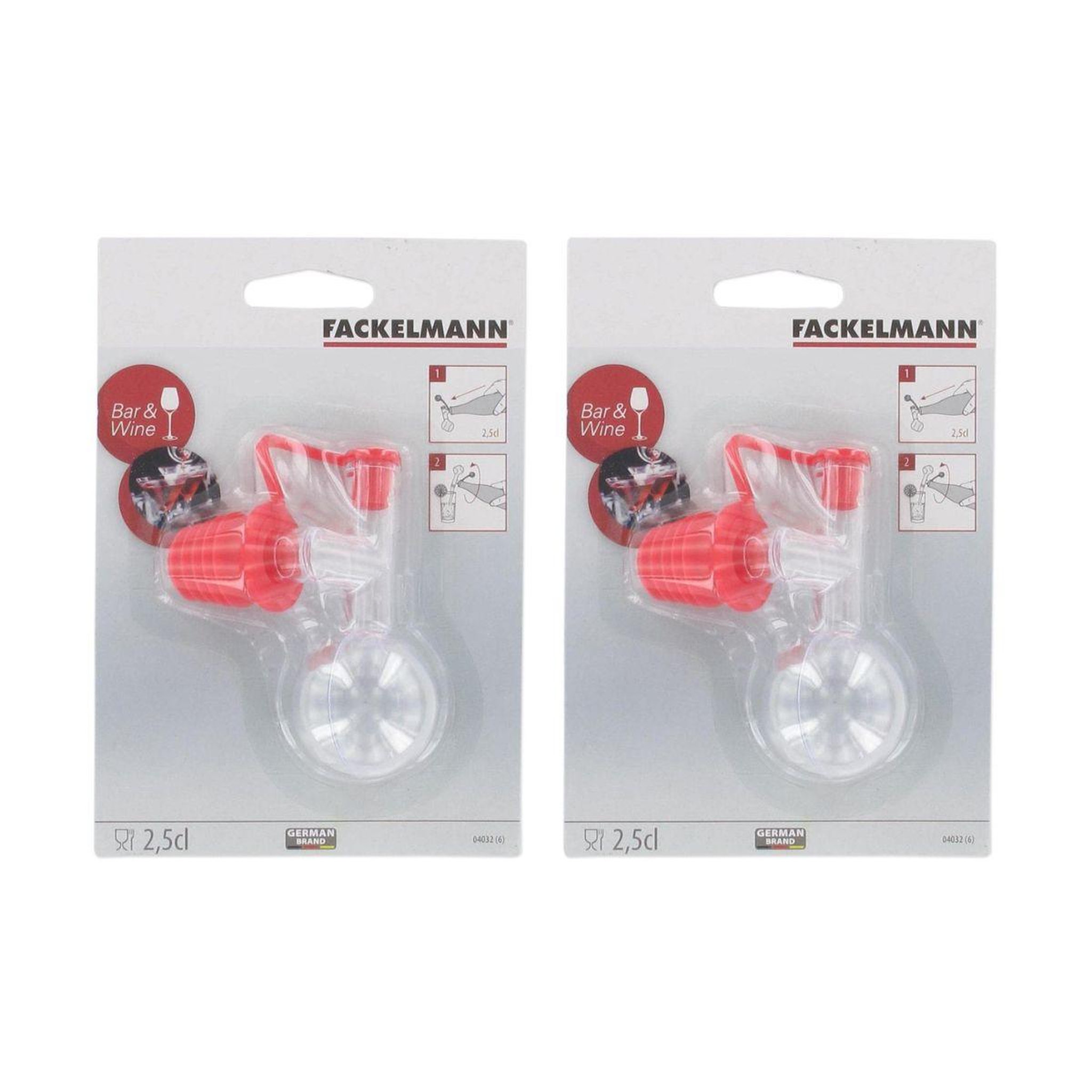 Voir la diapositive 4 : Fackelmann Lot de 2 bouchons doseurs boule 2,5 cl fackelmann
