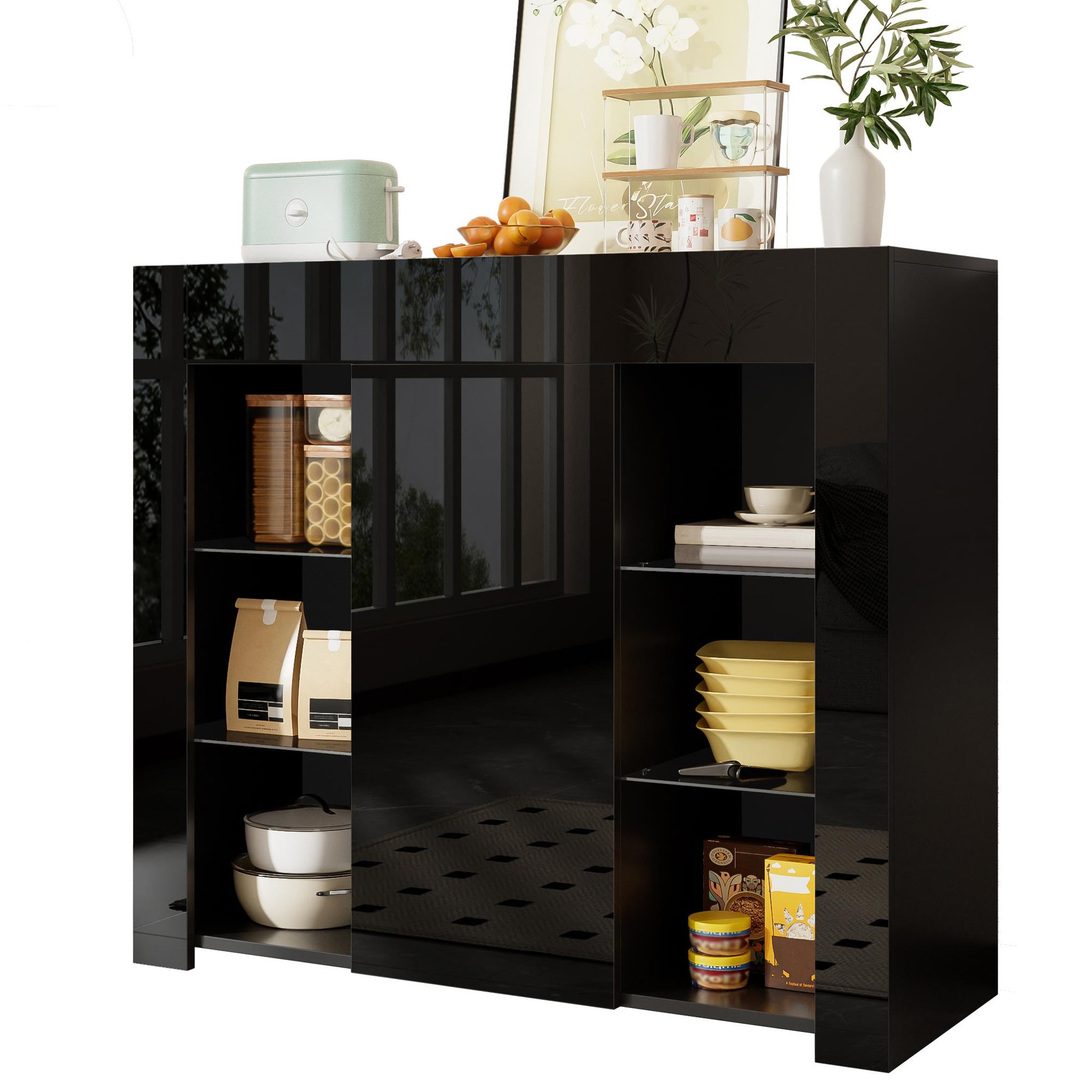 MERAX Buffet. Coloris disponibles : Blanc, Noir