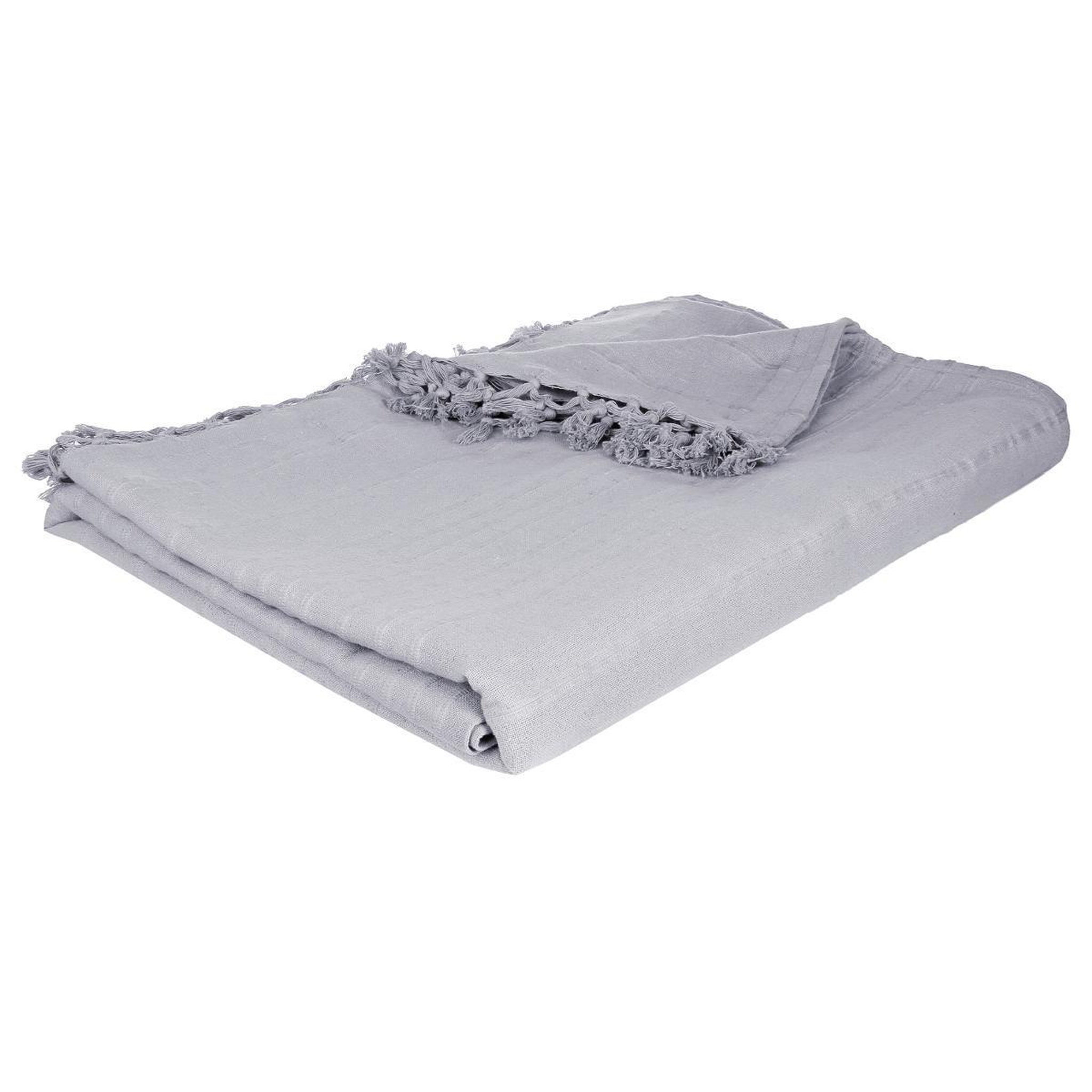 ATMOSPHERA Jeté de lit  anjali  230x250cm gris clair