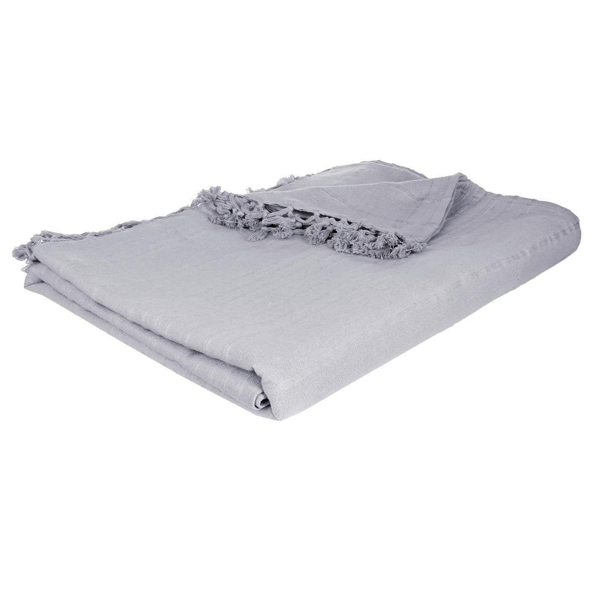 ATMOSPHERA Jeté de Lit  Anjali  230x250cm Gris Clair