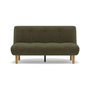 Voir la diapositive 1 : BEST MOBILIER Soan - banquette 2 places convertible clic-clac en velours texturé