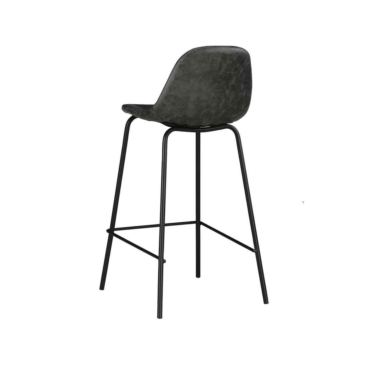 Rendez vous déco Chaise pour îlot central 65 cm en cuir synthétique marron - Henrik