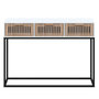Voir la diapositive 4 : VIDAXL Table console blanc 105x30x75 cm bois d'ingenierie et fer