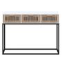 Voir la diapositive 4 : VIDAXL Table console blanc 105x30x75 cm bois d'ingenierie et fer