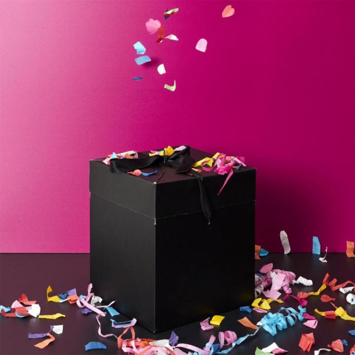 Paris Prix Boîte Cadeau Pliable  Festif  20cm Noir