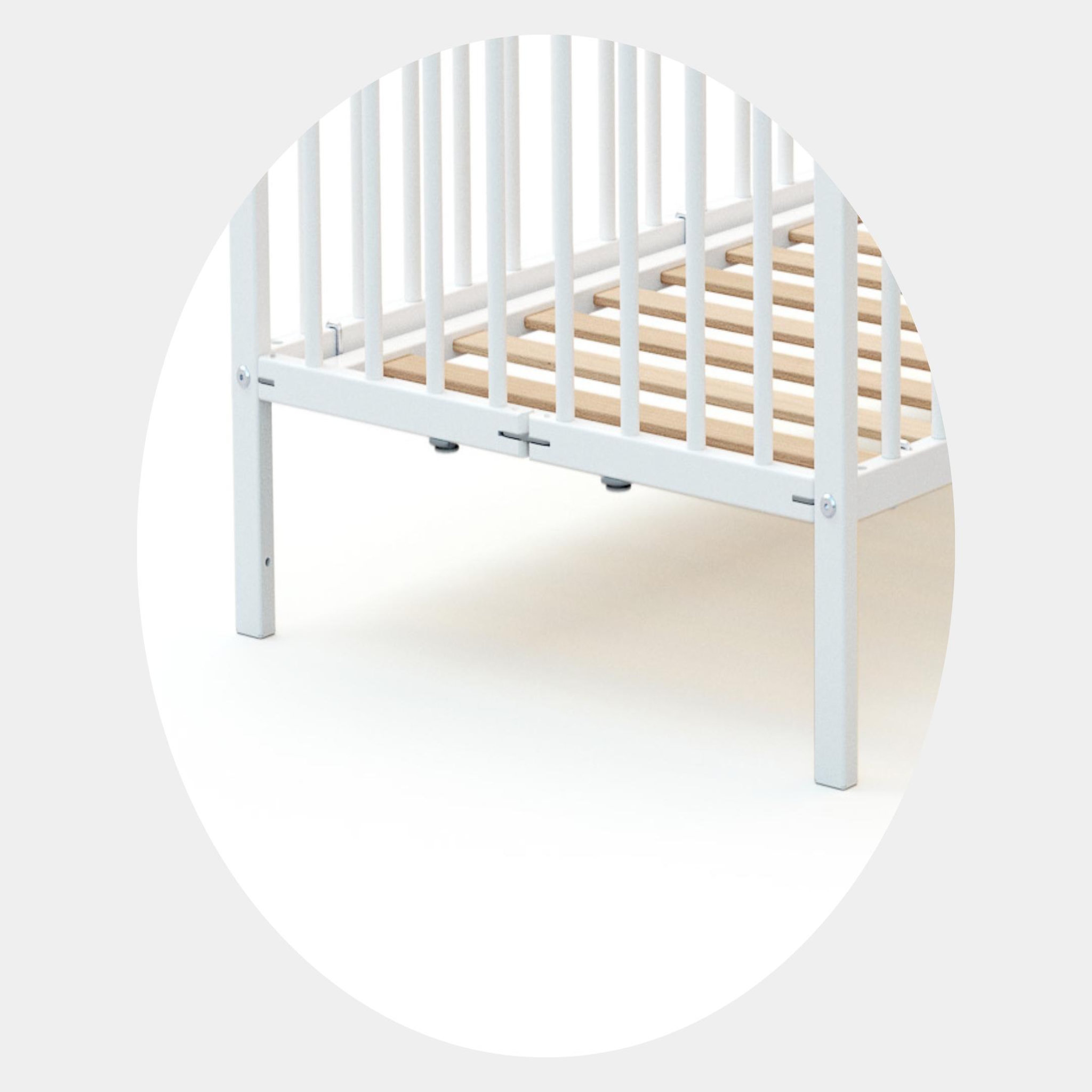 Voir la diapositive 6 : WEBABY Lit bébé pliant en bois avec matelas 60 x 120 cm FLEX