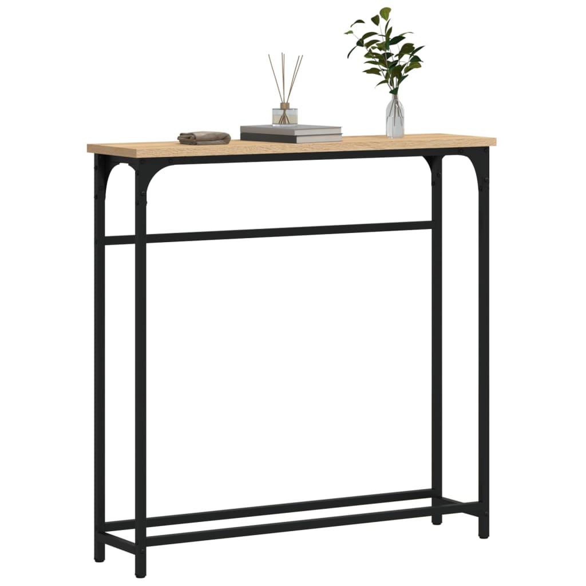 Voir la diapositive 3 : VIDAXL Table console chene sonoma 75x19,5x75 cm bois d'ingenierie