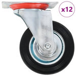 VIDAXL 12 pcs Roulettes pivotantes 100 mm