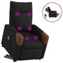 Voir la diapositive 1 : VIDAXL Fauteuil inclinable de massage electrique Noir Tissu