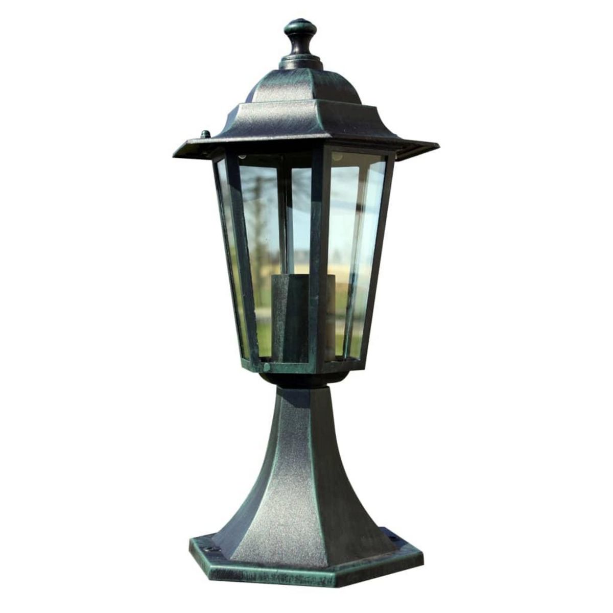 VIDAXL Lampe de jardin Vert fonce/Noir Aluminium