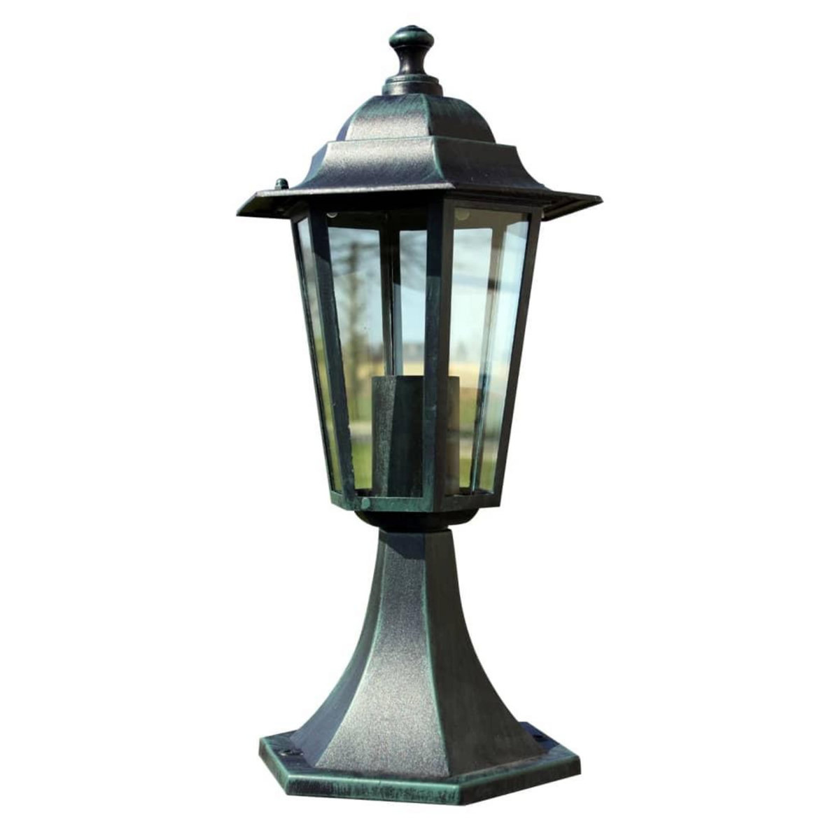VIDAXL Lampe de jardin Vert fonce/Noir Aluminium