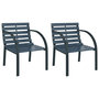 Voir la diapositive 2 : VIDAXL Chaises de jardin lot de 2 Gris Bois