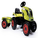 SMOBY Tracteur Claas farmer XL vert et sa remorque