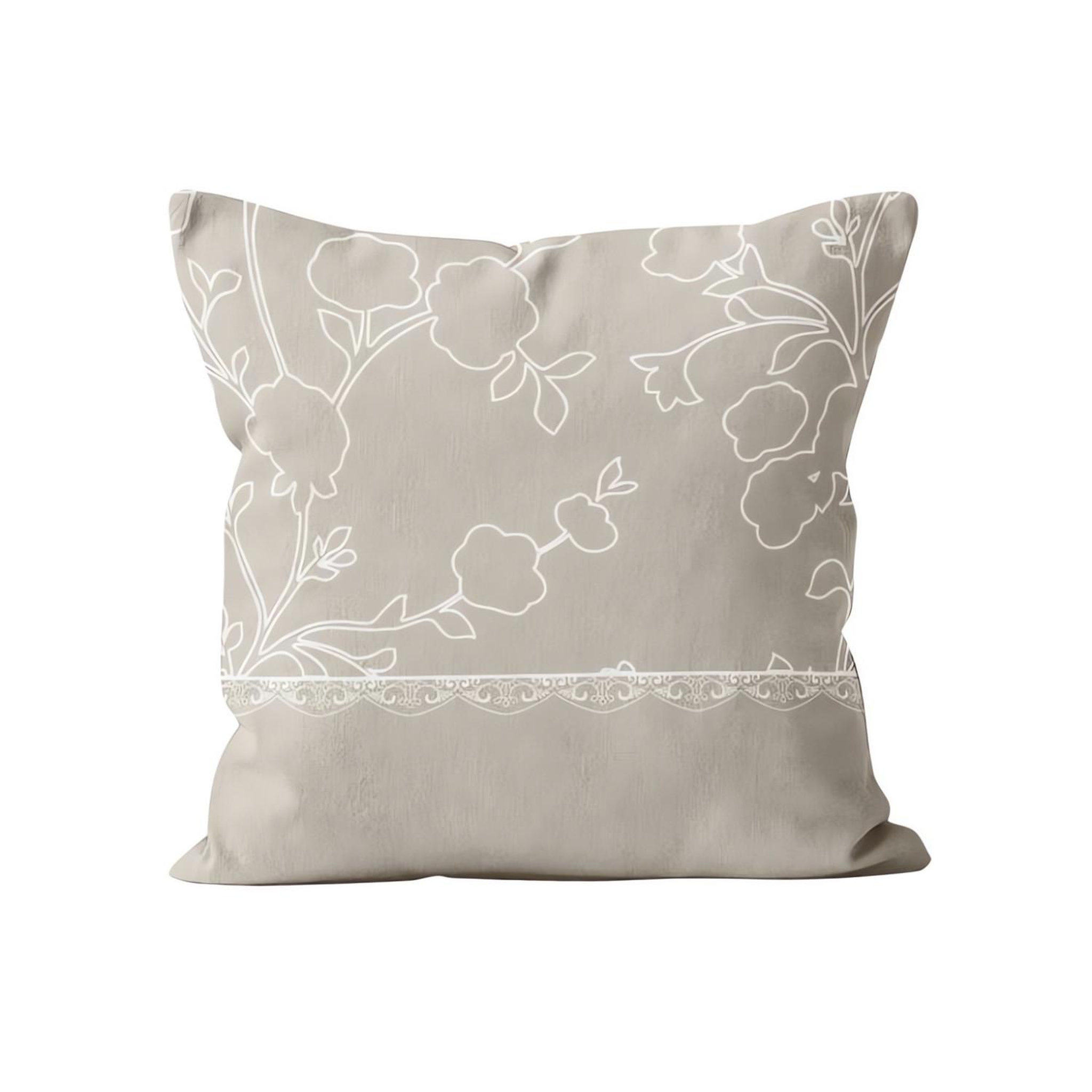SOLEIL D'OCRE Coussin en coton ROMANCE, par Soleil d'Ocre. Coloris disponibles : Marron