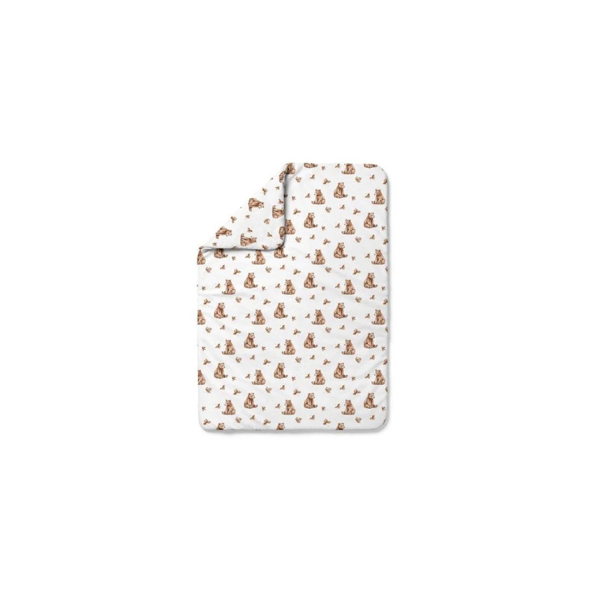 WALDIN Couette bébé 135 × 100 cm - motif oursons, blanc