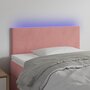 Voir la diapositive 1 : VIDAXL Tete de lit a LED Rose 100x5x78/88 cm Velours