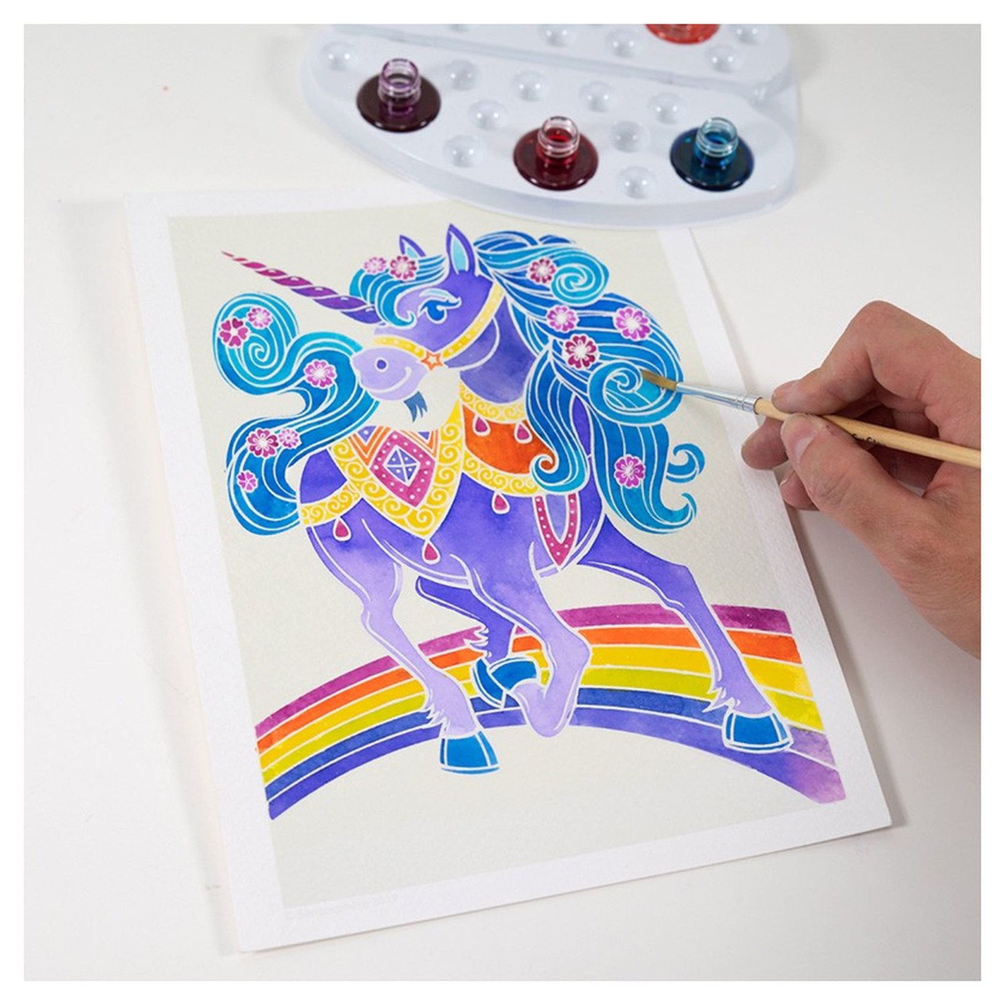 Voir la diapositive 2 : Sentosphère Aquarellum junior licornes
