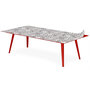 Voir la diapositive 3 : Paris Prix Table Basse 2 Covers  Natural  120cm Rouge