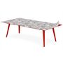Voir la diapositive 3 : Paris Prix Table Basse 2 Covers  Natural  120cm Rouge
