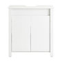 Voir la diapositive 1 : SOBUY SoBuy - Meuble Sous-vasque à deux portes - Blanc - 60x34x65.5cm - Nordique - BZR101-W