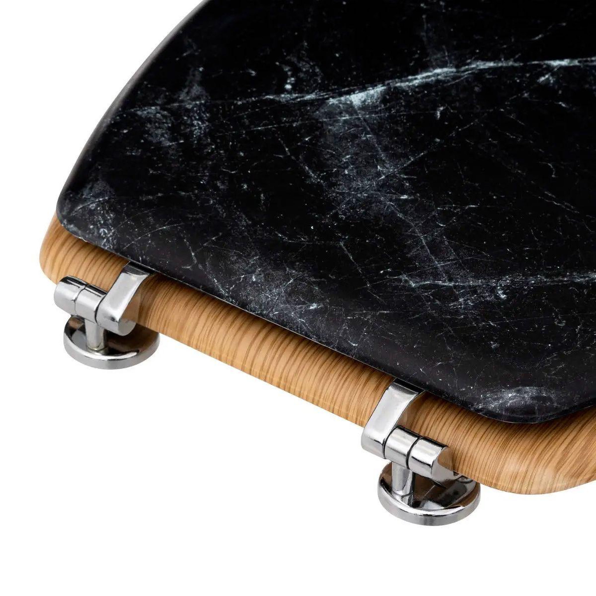 Voir la diapositive 2 : FIVE Abattant wc imprimé marbre  léa  42cm noir