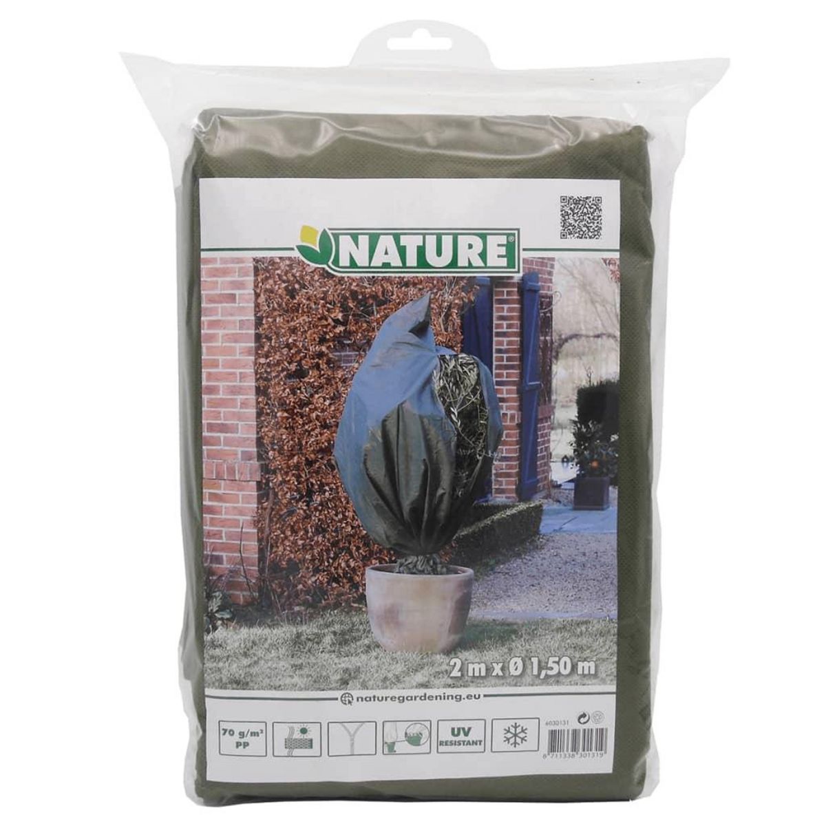 NATURE Nature Couverture en polaire d'hiver 70 g/m² Vert 1,5x2 m