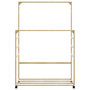 Voir la diapositive 4 : VIDAXL Porte vêtements et étagères et roulettes 90x35x155 cm bambou