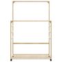 Voir la diapositive 4 : VIDAXL Porte vêtements et étagères et roulettes 90x35x155 cm bambou