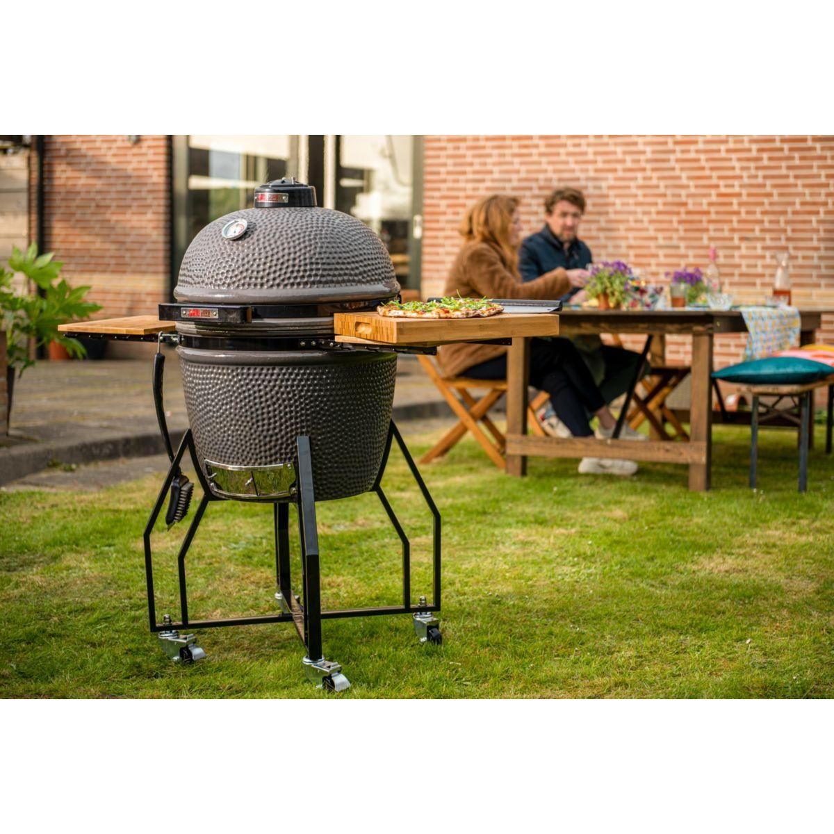 GRILL GURU Kamado GGO221 Original Large Basic gris sur chariot 47 cm