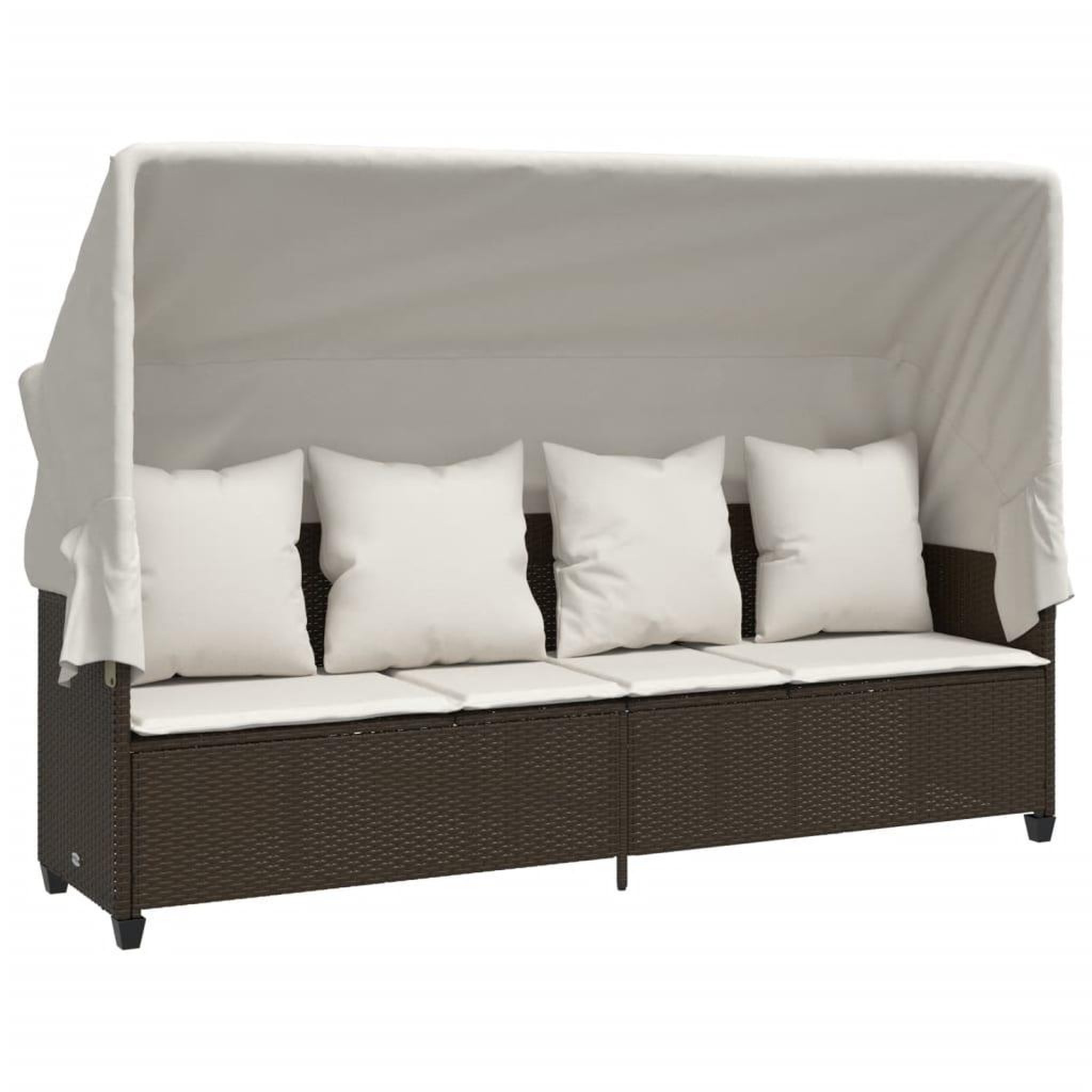 Voir la diapositive 3 : VIDAXL Salon de jardin avec coussins 5 pcs marron resine tressee