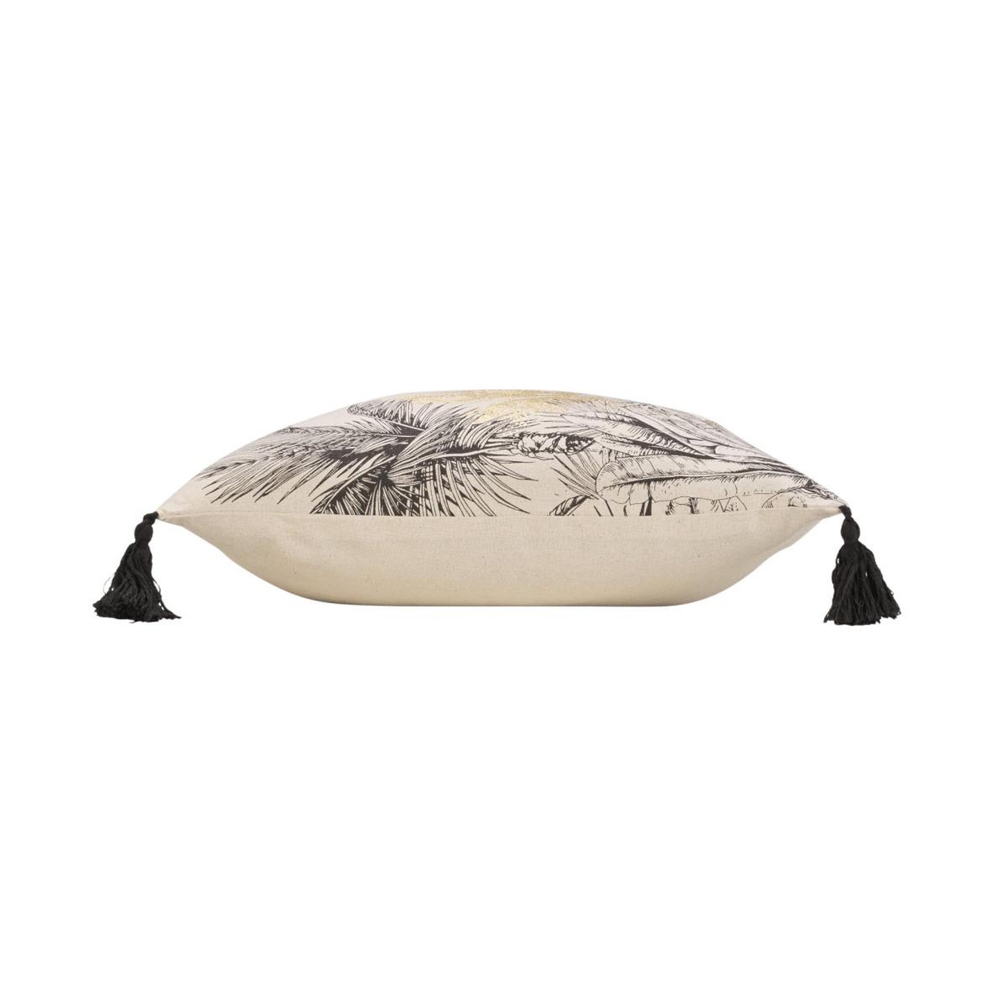 Voir la diapositive 2 : Douceur d'Intérieur Coussin déco imprimé  papaya  45x45cm naturel