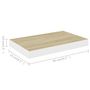 Voir la diapositive 6 : VIDAXL Etagere murale flottante chene et blanc 50x23x3,8 cm MDF