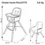 Voir la diapositive 5 : NANIA Chaise Haute évolutive - PAULETTE