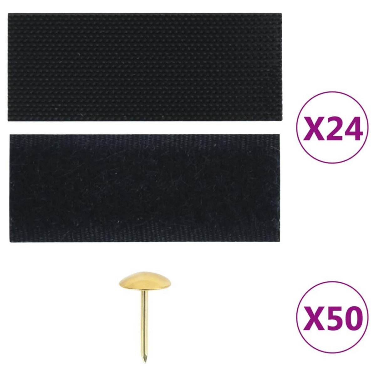 VIDAXL Rideaux de porte anti-insectes 2 pcs et aimants noir 220x100 cm