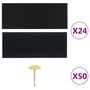 Voir la diapositive 3 : VIDAXL Rideaux de porte anti-insectes 2 pcs et aimants noir 220x100 cm