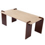 Voir la diapositive 3 : Paris Prix Table Basse Effet Travertin  Misty  120cm Beige & Marron