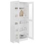 Voir la diapositive 4 : VIDAXL Armoire a vitrine Blanc 82,5x30,5x185,5 cm Bois d'ingenierie
