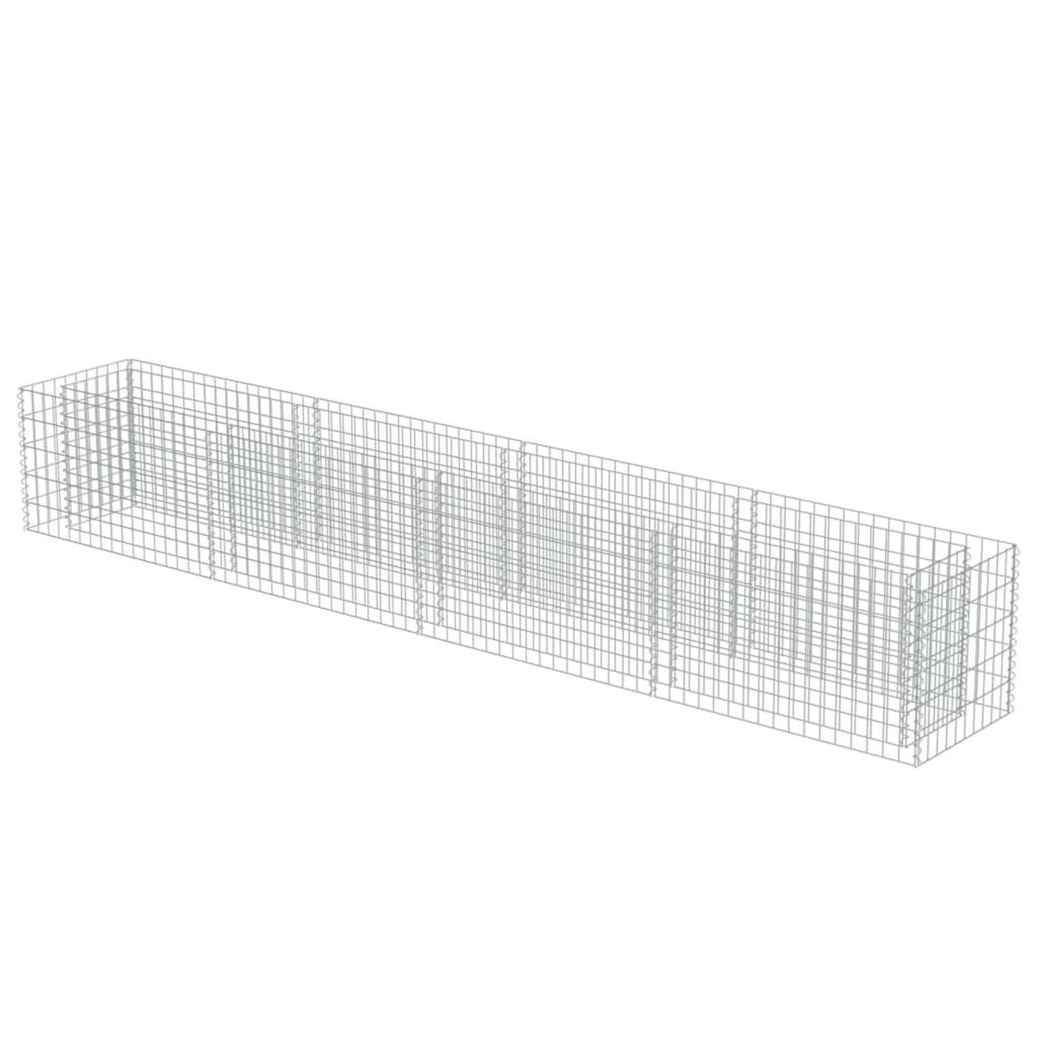 Voir la diapositive 3 : VIDAXL Lit sureleve a gabion Acier galvanise 360x50x50 cm