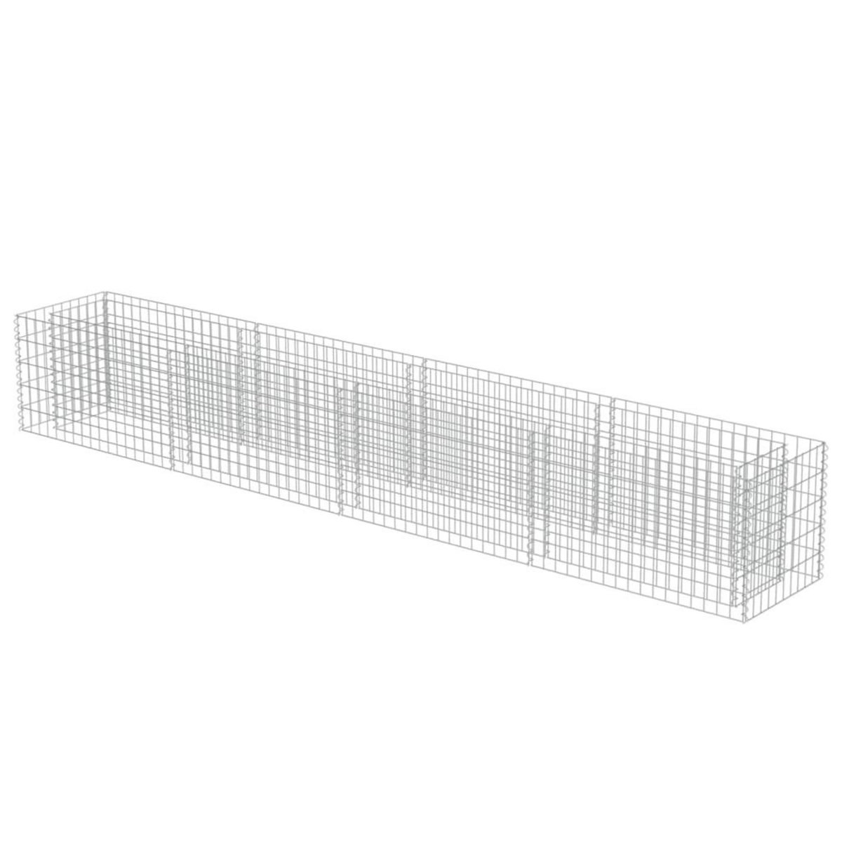 VIDAXL Lit sureleve a gabion Acier galvanise 360x50x50 cm